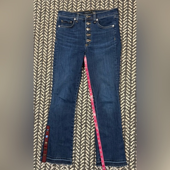VERONICA BEARD 10” Carolyn Baby Boot Jean with Button Hem in Dark Sea Size 27 - Picture 8 of 11